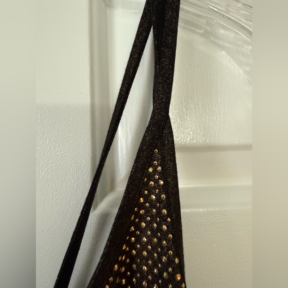 Black and Gold Rhinestone Dress - Picture 2 of 7